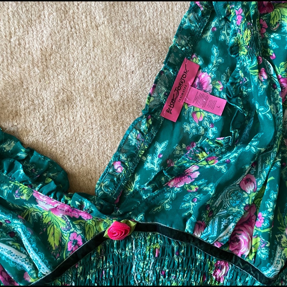 Floral Betsey Johnson lingerie, size L